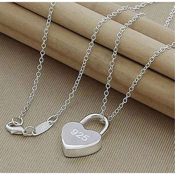 Sterling Silver Heart Necklace - Picture 2 of 7